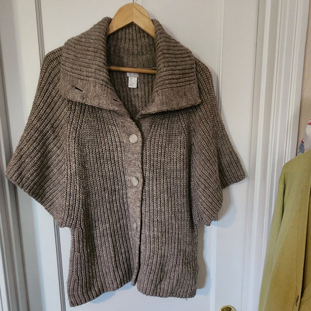 H&M, short-sleeve wool/acrylic cardigan